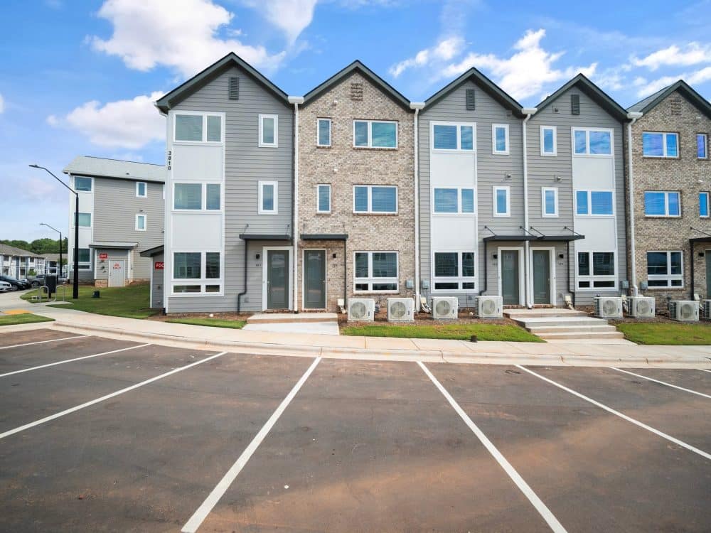 gorman row off campus townhomes and houses near nc state exterior front entrances